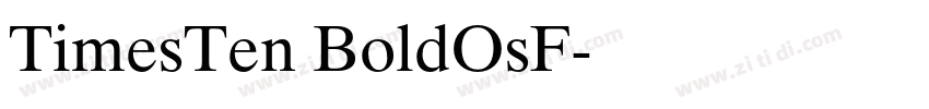 TimesTen BoldOsF字体转换